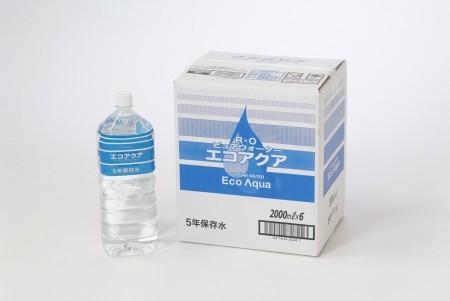 エコアクア　5年保存水　2000ML　6本入り×2箱
